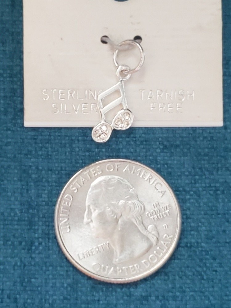 Cellini Sterling Silver Music Note Charm