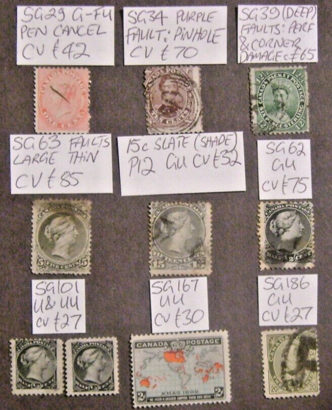 Canada 1859-1908 Stock Sheet CV $462.00 - Used