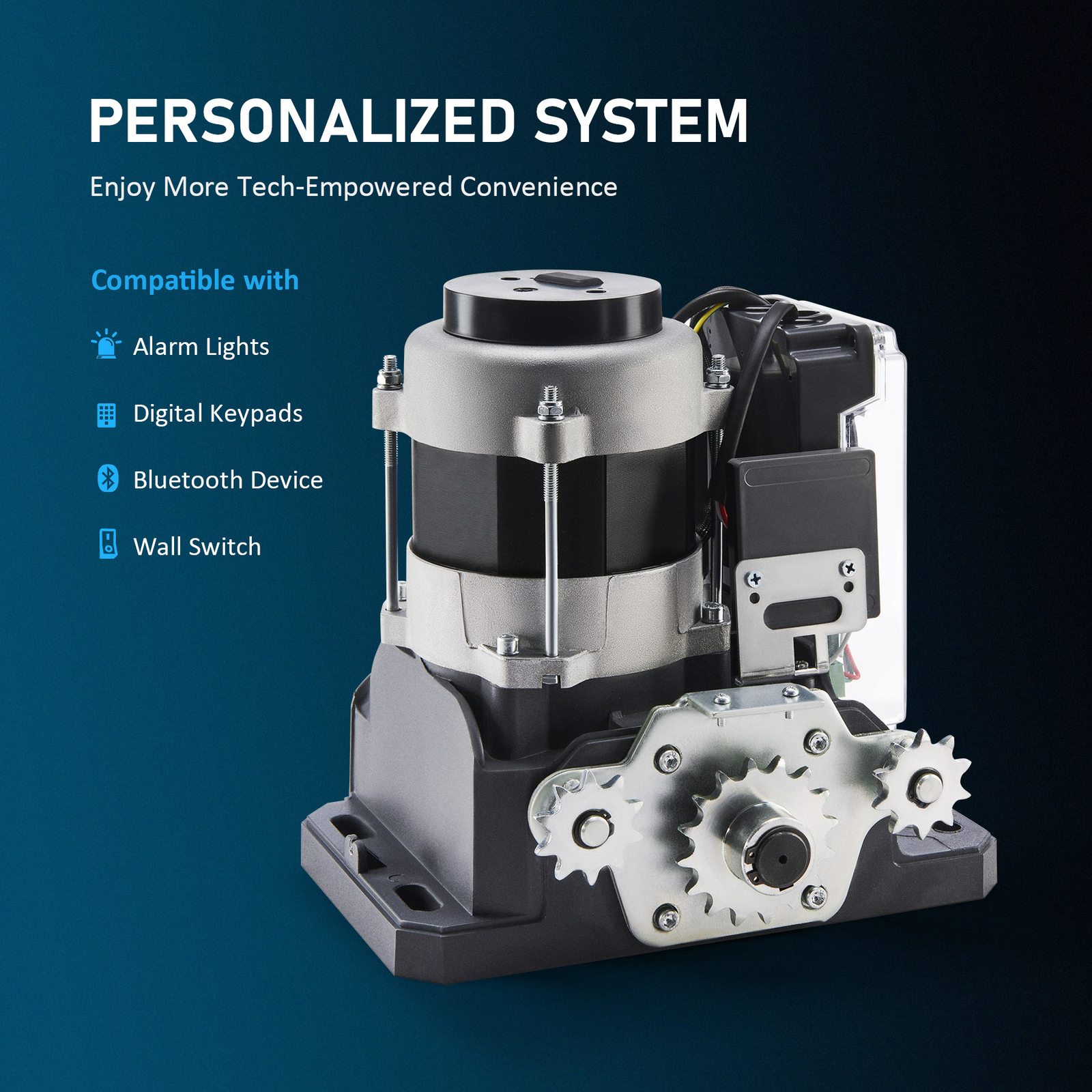 CO-Z 4400lb APP Control Automatic Sliding Gate Opener with Keypad & 4 Remotes