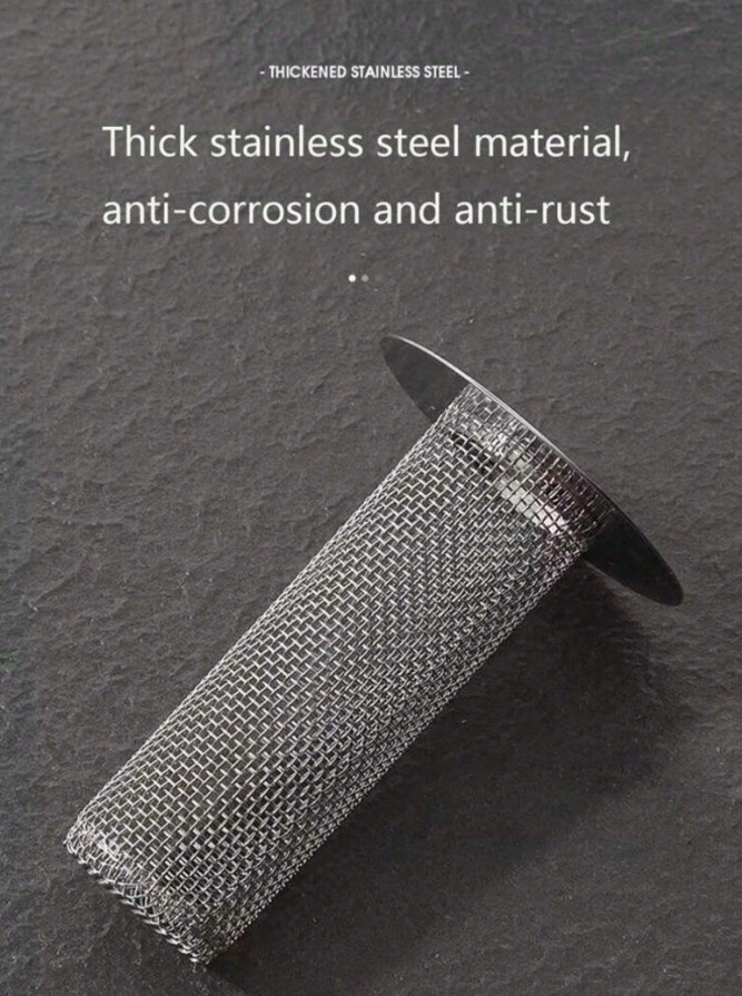 1pc Sink & Tub Hair Strainer – Stainless Pop‑Up Drain Catcher, Prevent Clogs