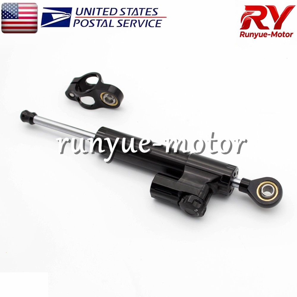 255mm Adjustable Motorcycle Steering Damper Stabilizer Linear Control Universal