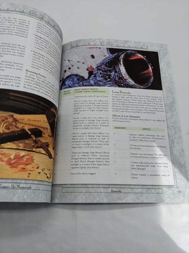Minds Eye Theatre Vampire The Masquerade Quick Start Guide Book