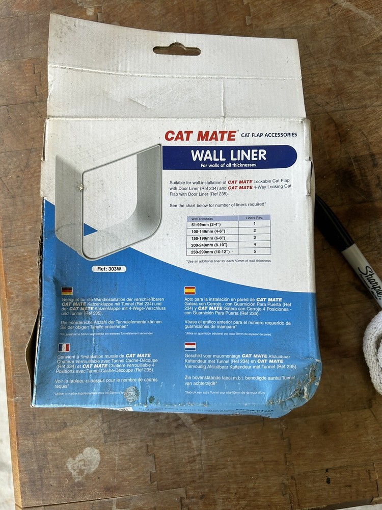 Cat Mate Wall Liner Cat Flap Accessory Paintable