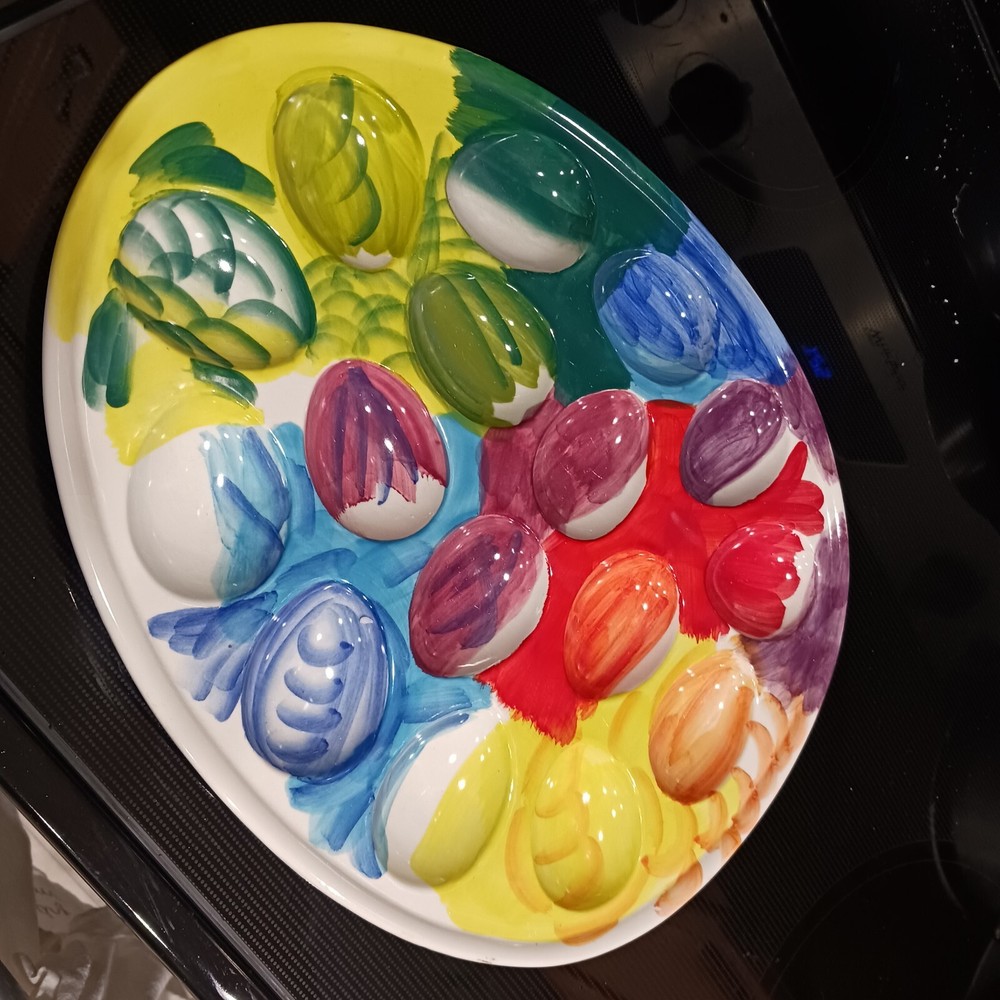 Deviled Egg Holder, Colorful, 16 Eggs