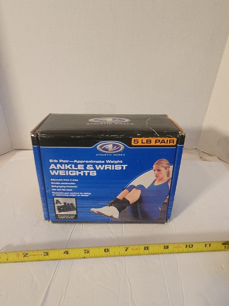 Athletic Works Ankle & Wrist Weights 5lb Pair Open Box