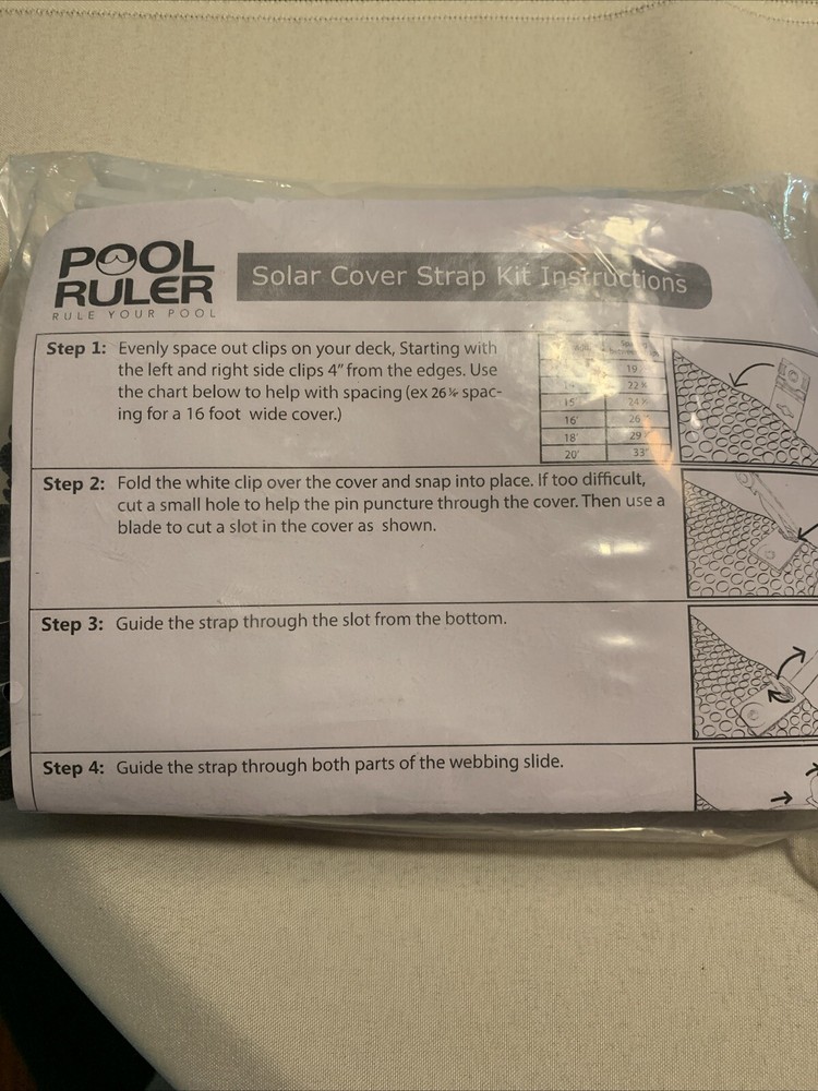 Solar Cover Reel Strap Kit