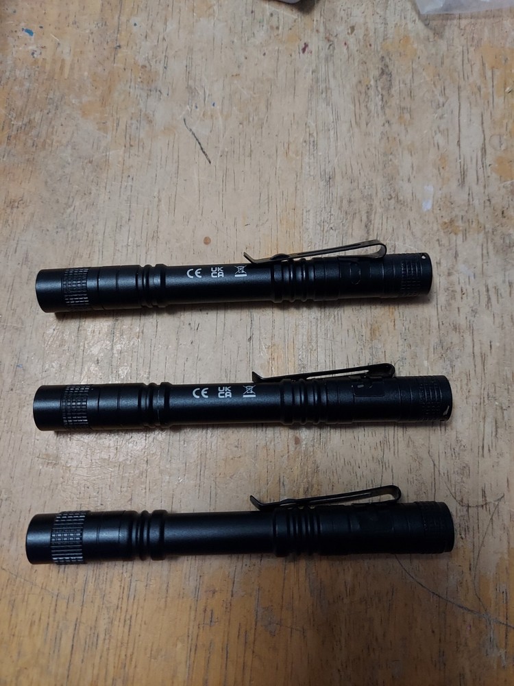 3 Pcs Penlight Set. 2 White LED 1 UV Penlight