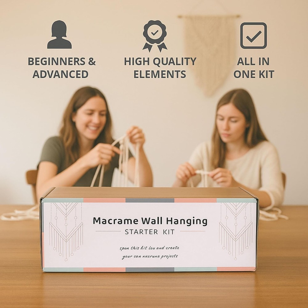 Macrame Kits For Adults Beginners Diy Macrame Kit With 220 Yards Macrame Cord A