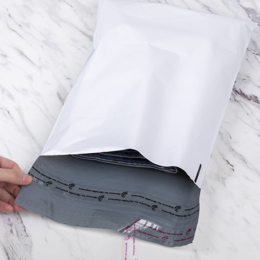 Self-Seal Reuseable Poly Flexible Mailer, 14" X 18", 5 Pack Package Clothes Ship