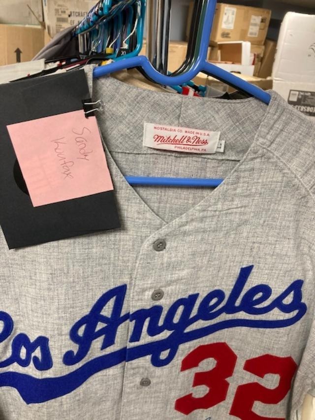 Sandy Koufax Dodgers Mitchell & Ness game jersey autographed signed
