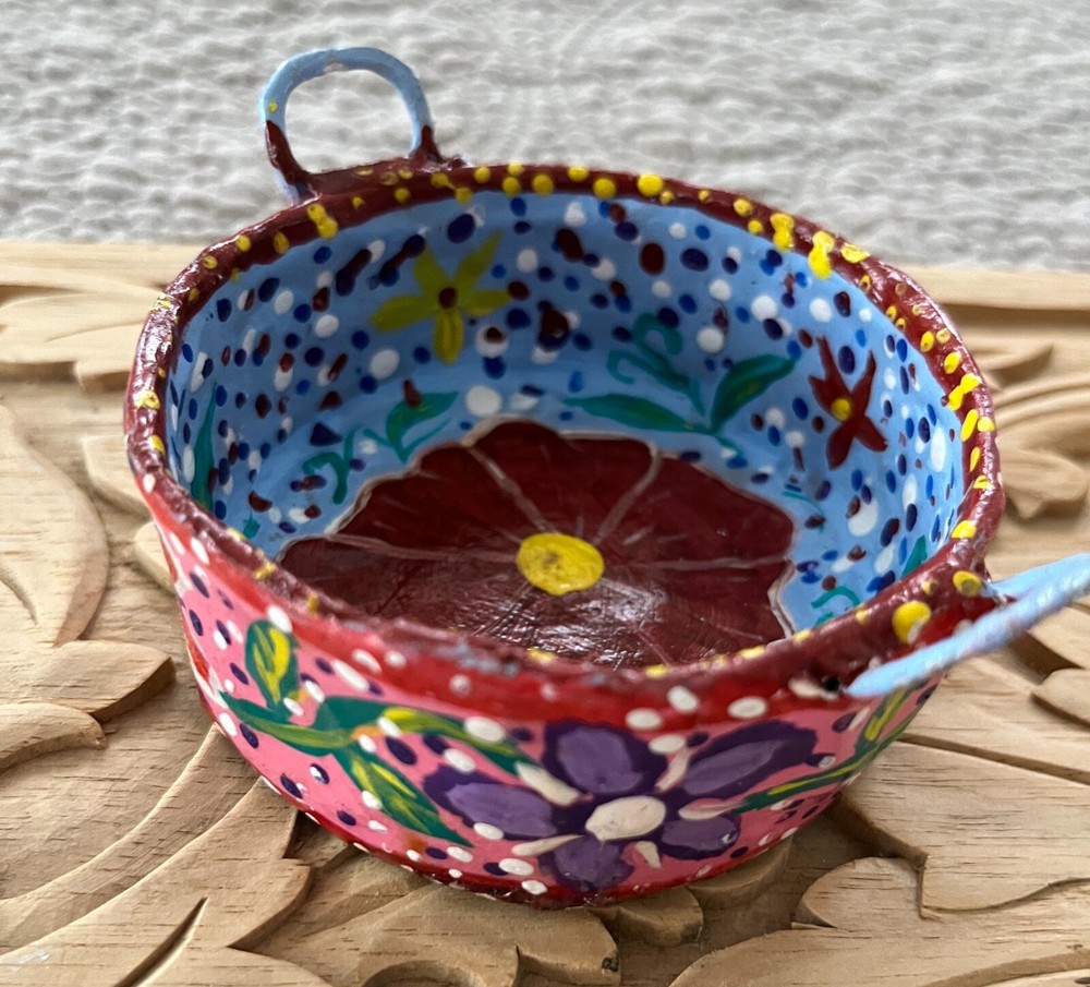 Small "Papelmalhecho”Container with Ring Handles