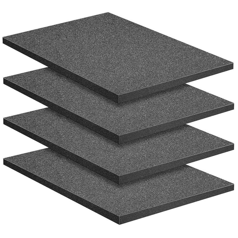 4 Pack 16x12x1 inch Polyethylene Foam Sheets GRAY Customizable Tool Padding