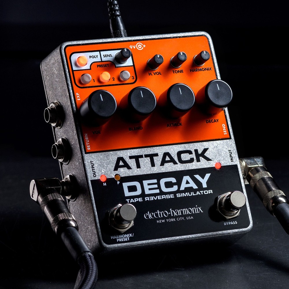 Electro-Harmonix Attack Decay Tape Reverse Simulator and Volume Envelope Pedal