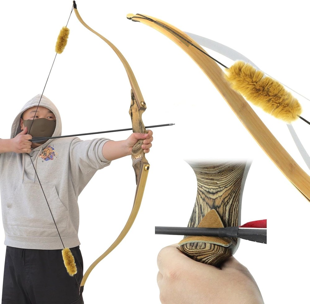 oubert Archery Bow String Silencers Kit Fur Arrow Rest Leather Limb...