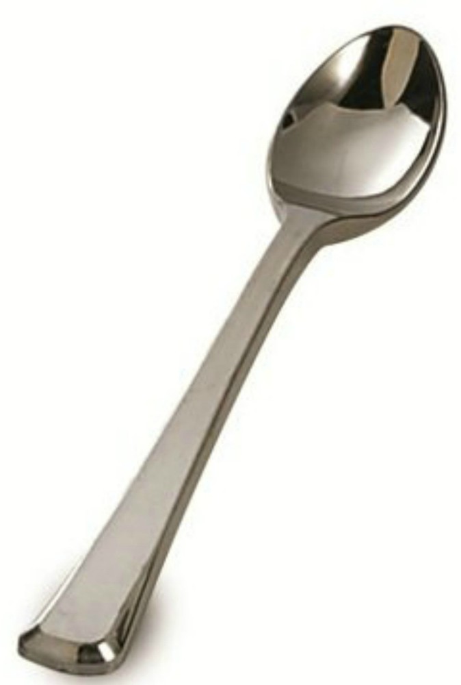 400 4" Mini Silver Tasting Spoons Tiny Taster Sample Small Plastic Spoon