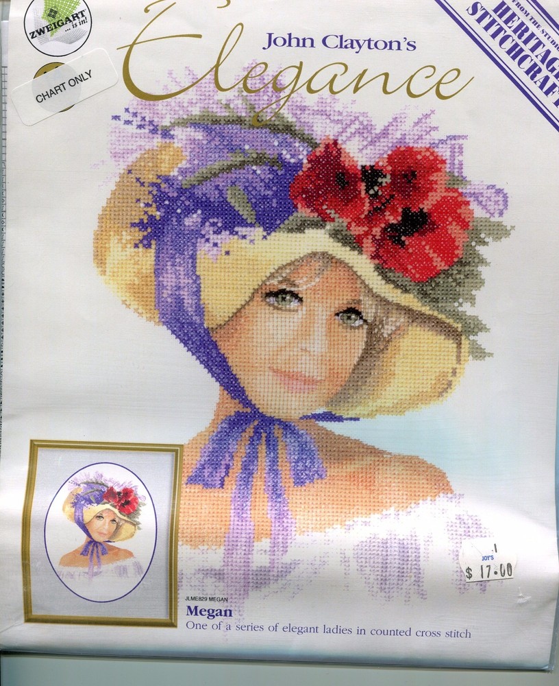 Cross Stitch Chart - Heritage Crafts - Elegance - Megan