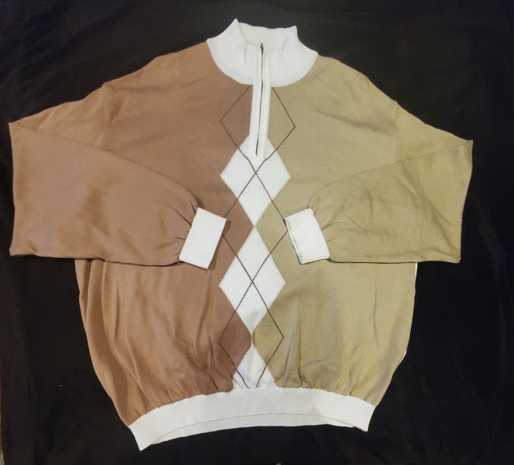 Bullock Jones Cotton Blend Argyle Golf Sweater