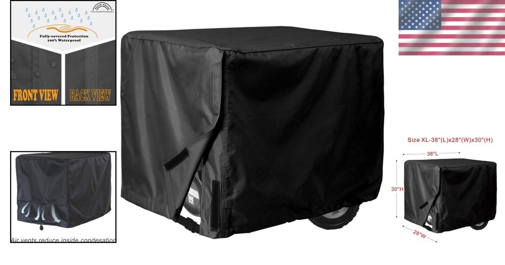 600D Polyester Generator Cover - Waterproof & Tear Resistant