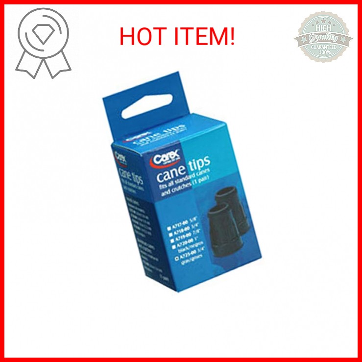 Carex Gray Cane Tips 3/4 in, 2 ea