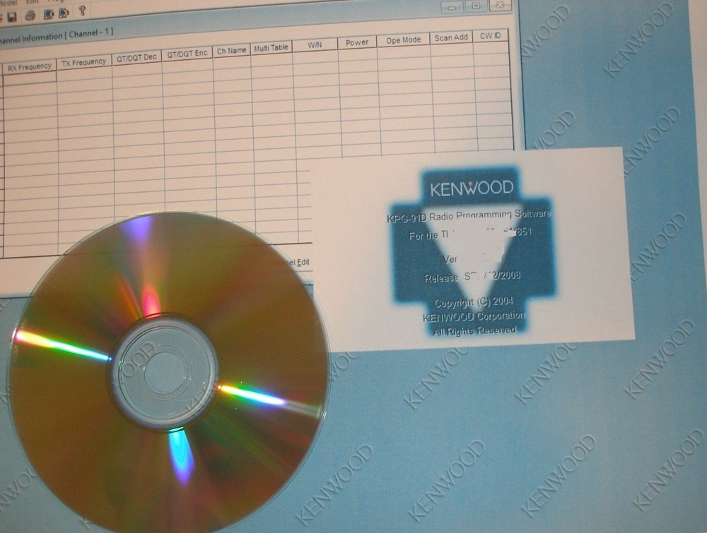 Kenwood TK-863G TK-373G KPG-76D Programming Software CD