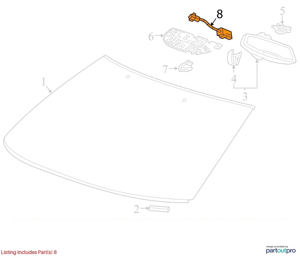 17 CHEVY CORVETTE C7 FRONT VIEW WINDSHIELD MOUNTED CAMERA 23333585