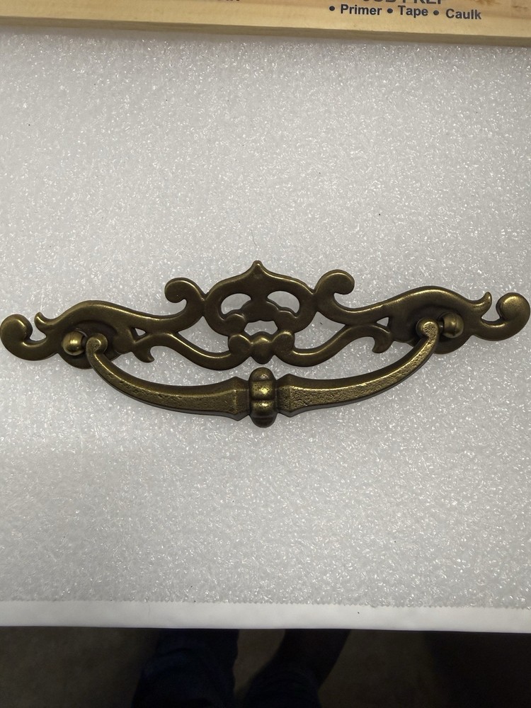 Vintage Victorian Solid Brass Gothic Design Drawer Pulls Handles 8” (22)