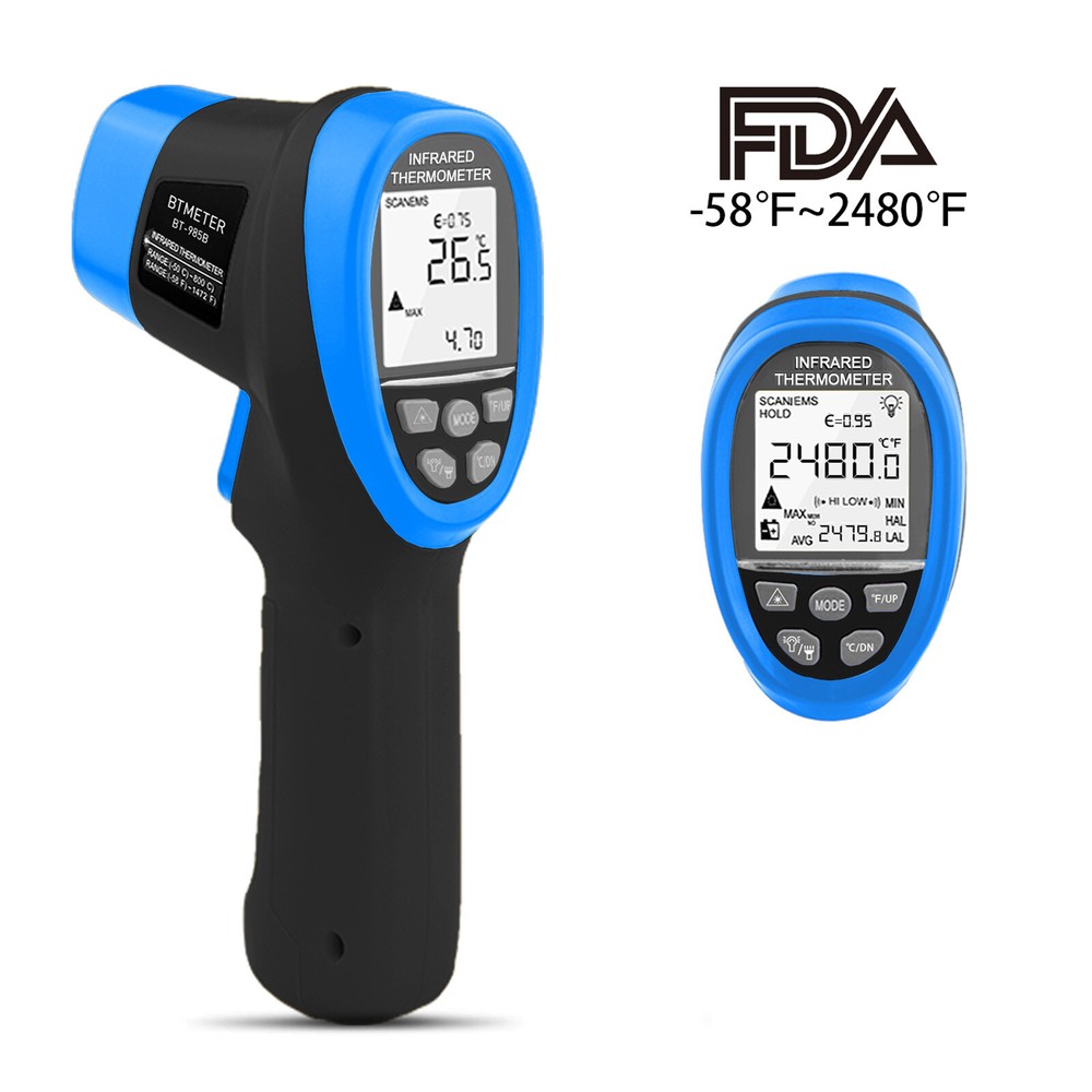 BTMETER Infrared Thermometer Laser -58~2480℉ Handheld Temperature Gun Pyrometer