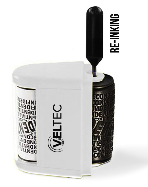 Veltec Identity Protection Anti-Theft Roller Guard Stamp w/ FREE 3 Pack Refills