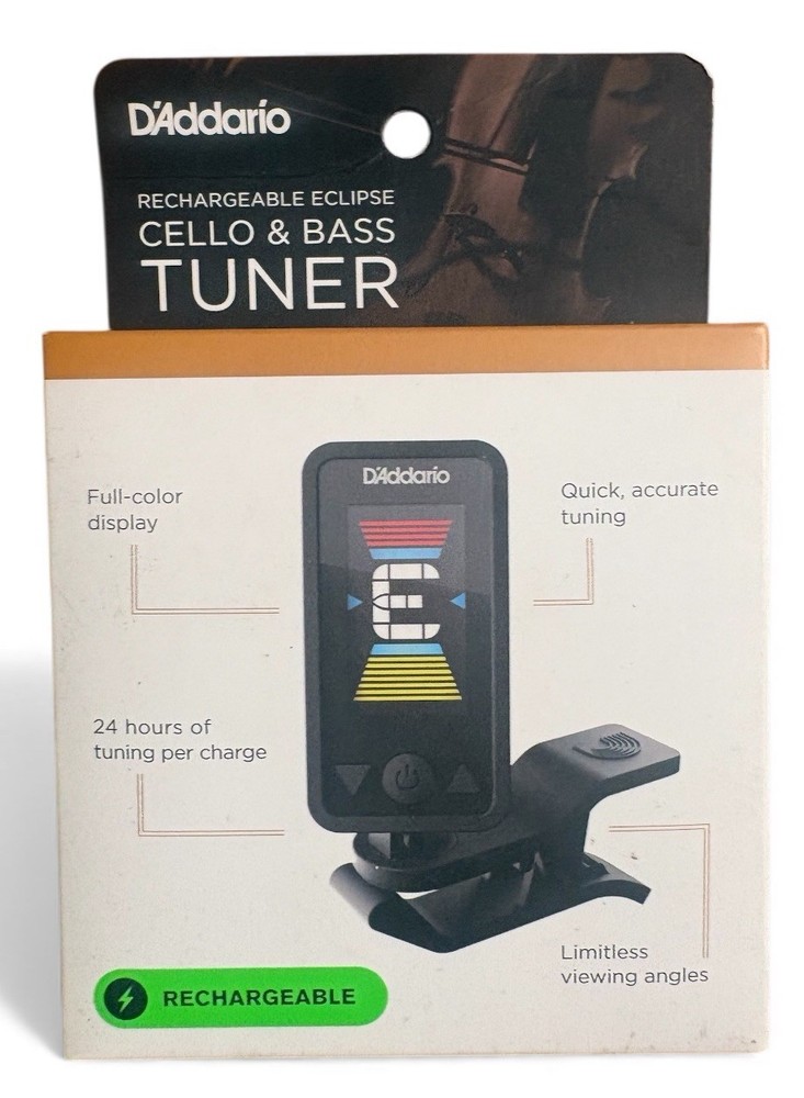 D'Addario Eclipse Rechargeable Cello & Bass Tuner