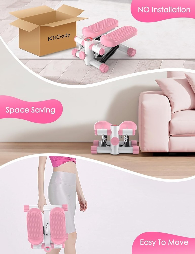 Compact & Quiet Stair Stepper with Adjustable Height - Ideal for Home Workouts