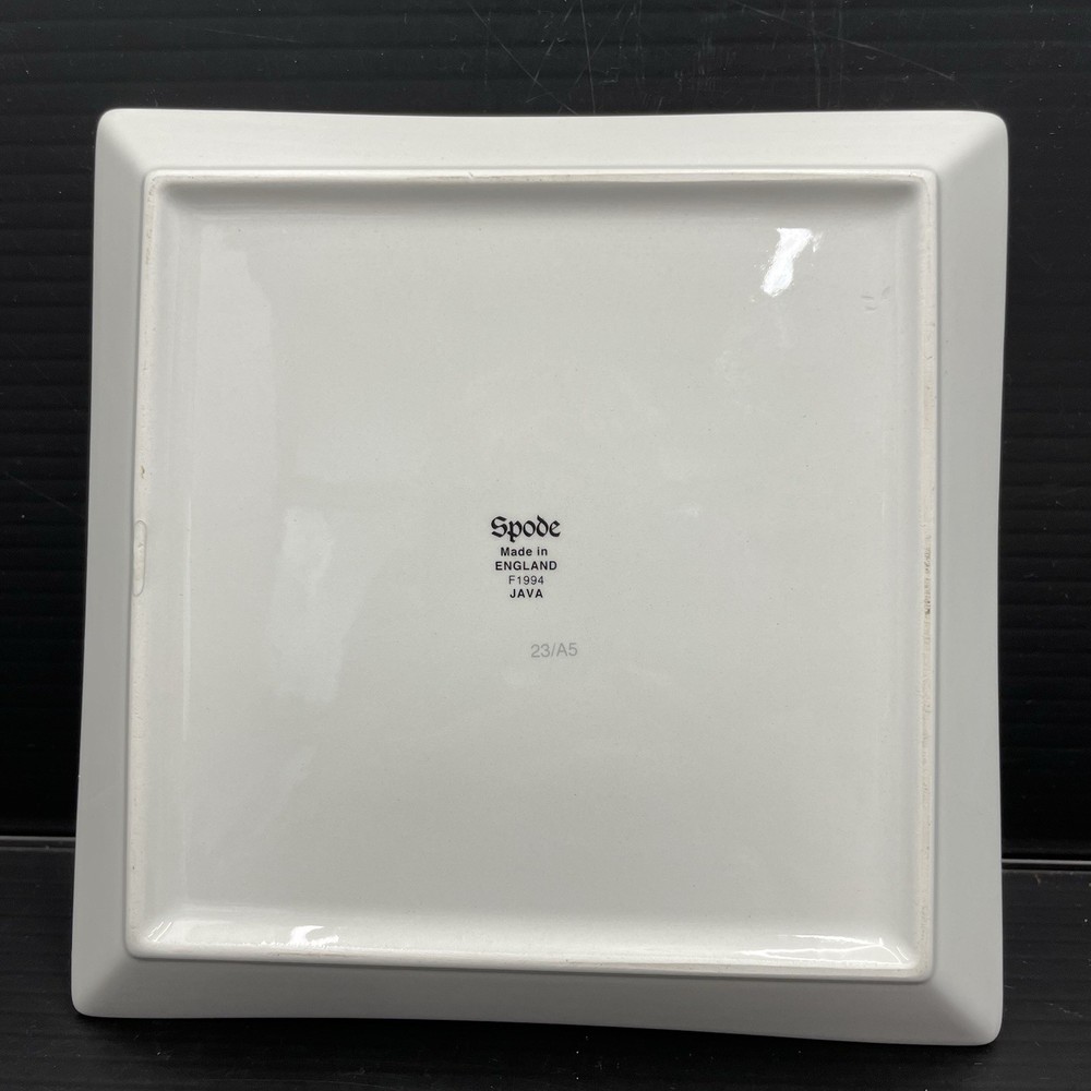 Vintage Spode Java Pattern F 1994 Square Shallow Trinket Dish