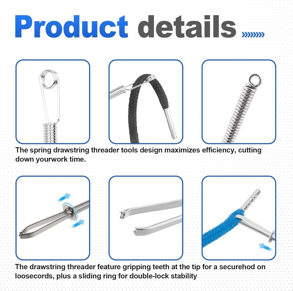 Drawstring Cords Replacement Drawstrings with Easy Threader for Sweatpants Short