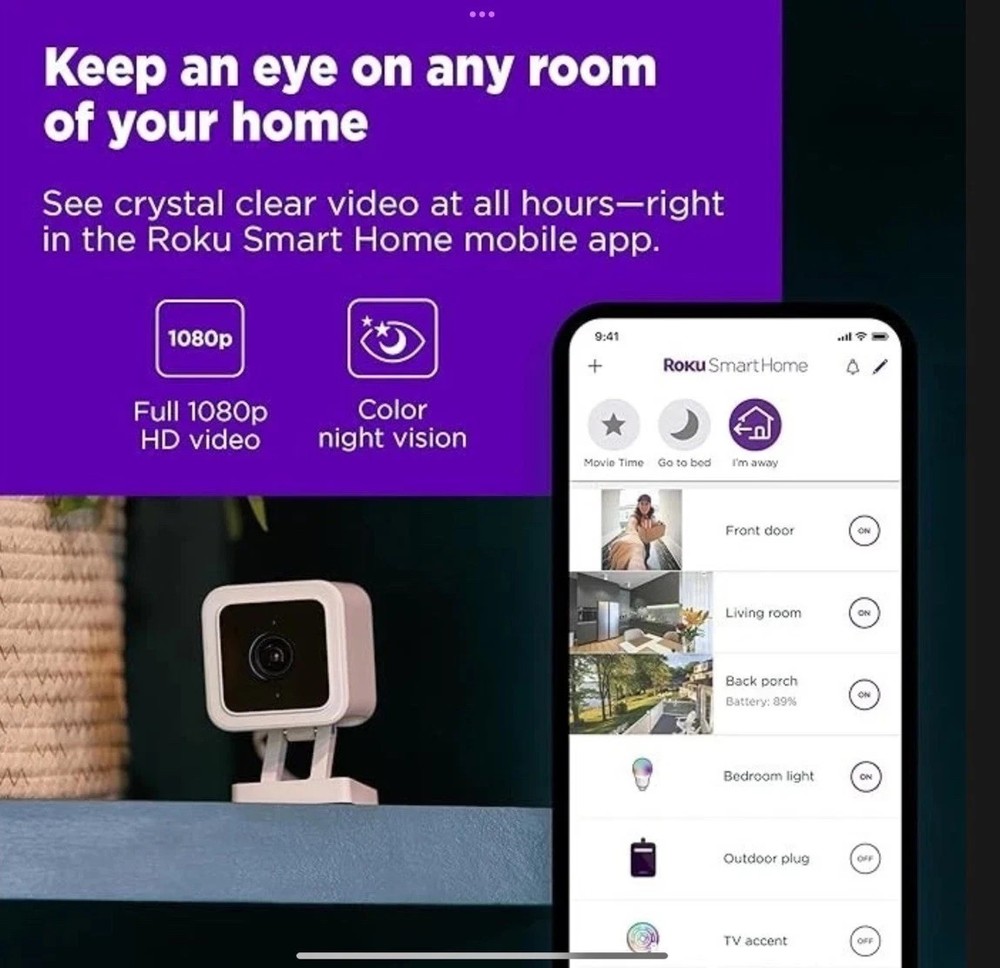 Roku Smart Home Indoor Camera SE (2-Pack) Wired Security Surveillance