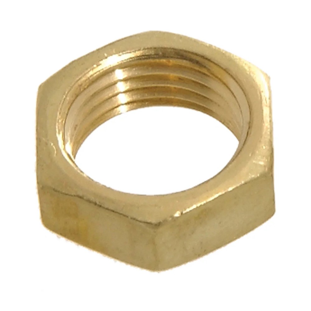 B&P Lamp 1/8F Heavy Brass Hexnut