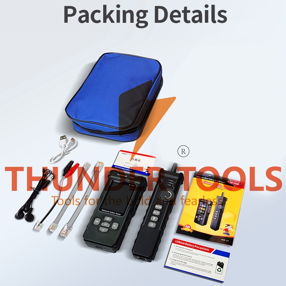 Thunder Tools NOYAFA NF-8506 LCD Digital Network Cable Tester Rechargeable