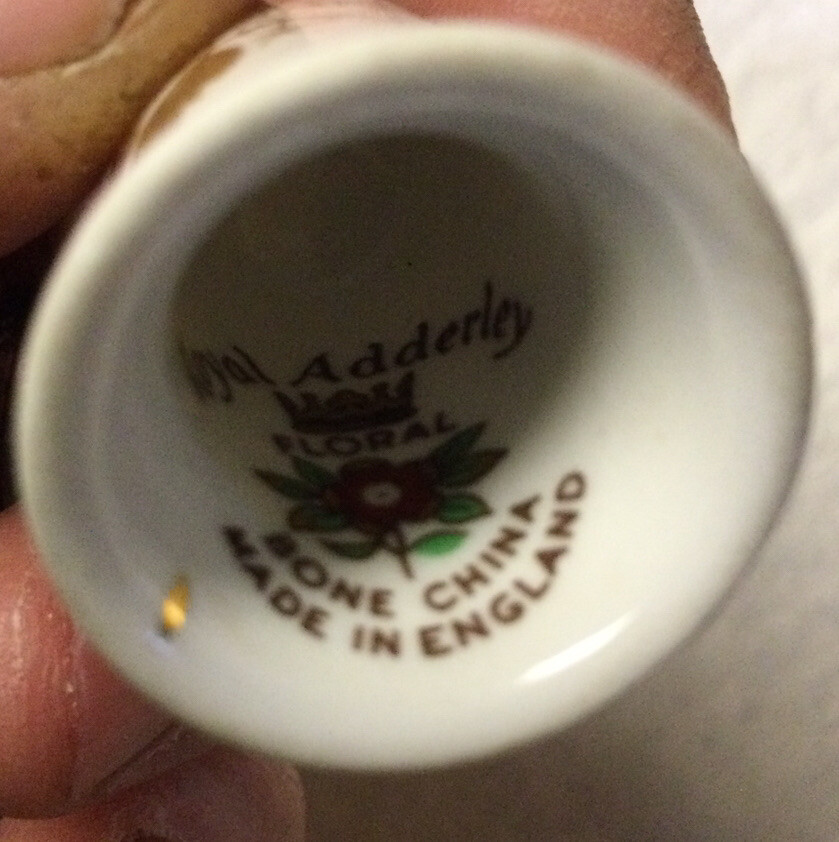 Royal Adderley bone china thimble made in England
