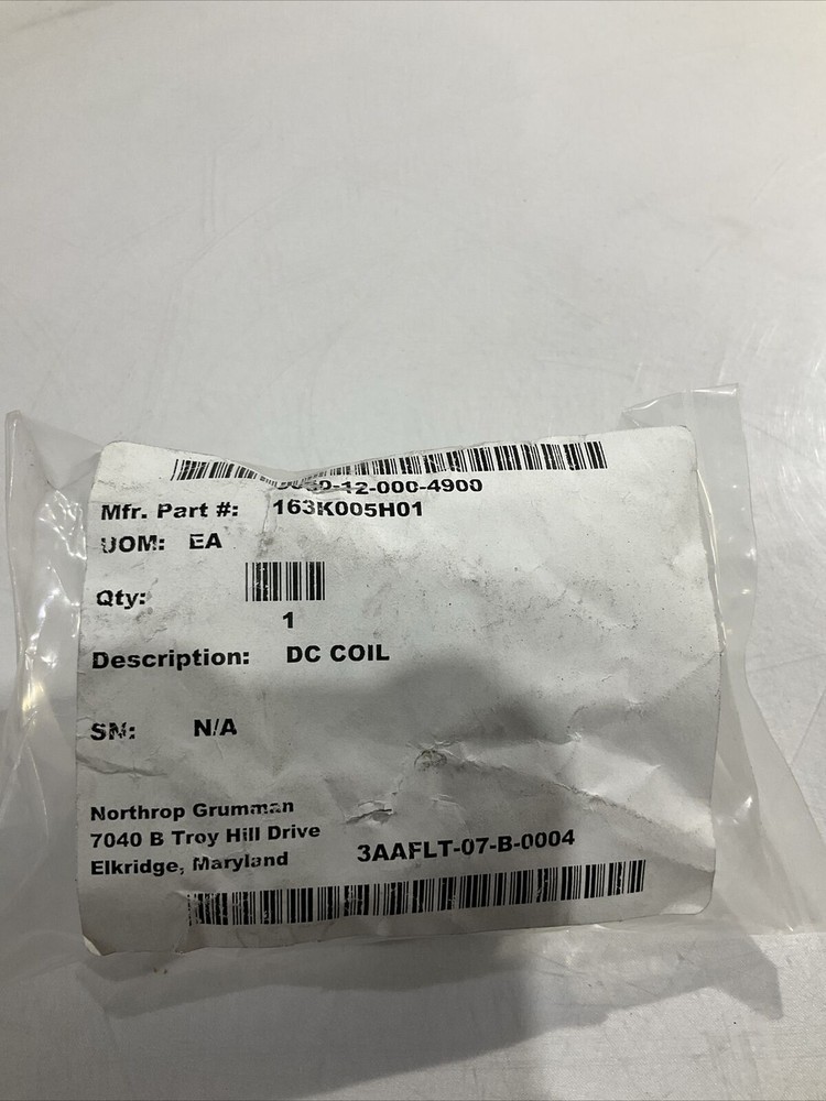 NORTHROP 163K005H01 HYDRAFORCE DC COIL U3S