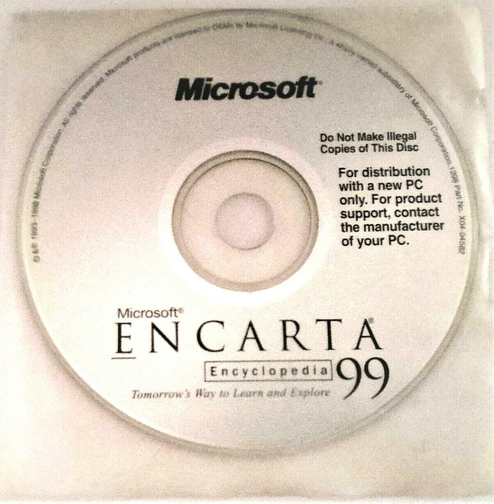 ENCARTA Microsoft’99 Computer Software Multimedia Encyclopedia (PC CD-ROM)