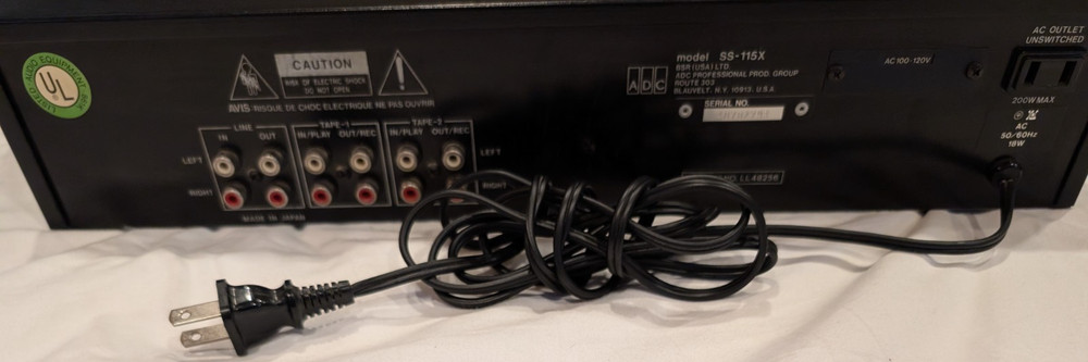 ADC Stereo Frequency Sound Shaper Equalizer SS-115X TESTED