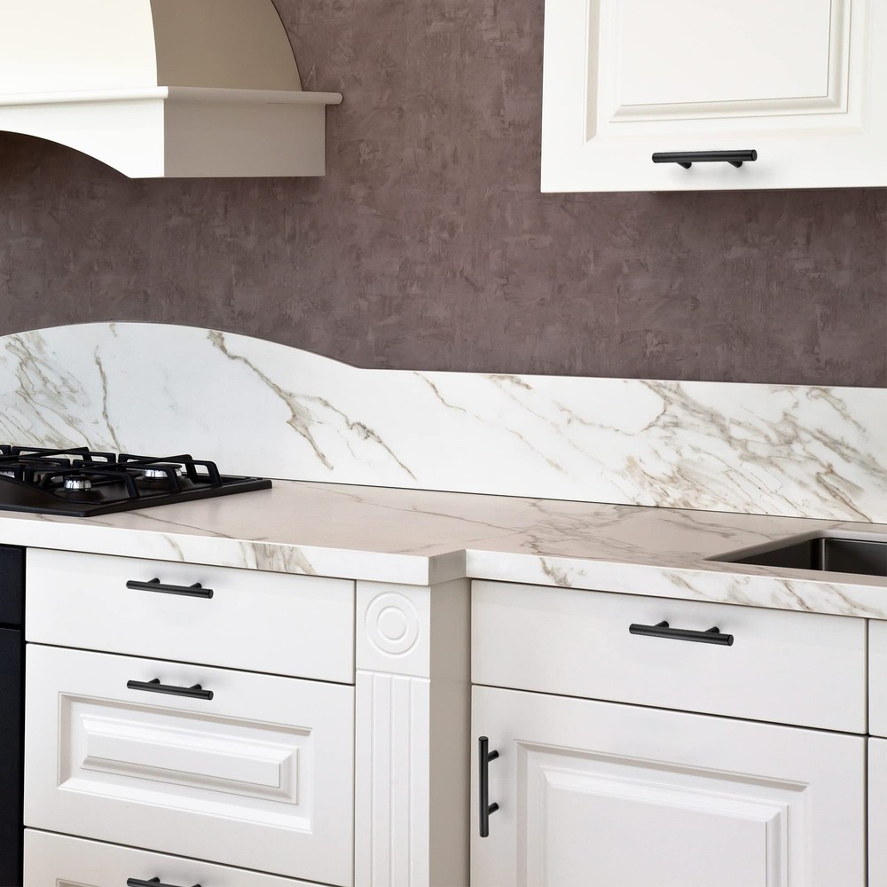 10 Pack Cabinet Handles Kitchen Knobs Matte Black Cabinet Pulls Stainless Steel