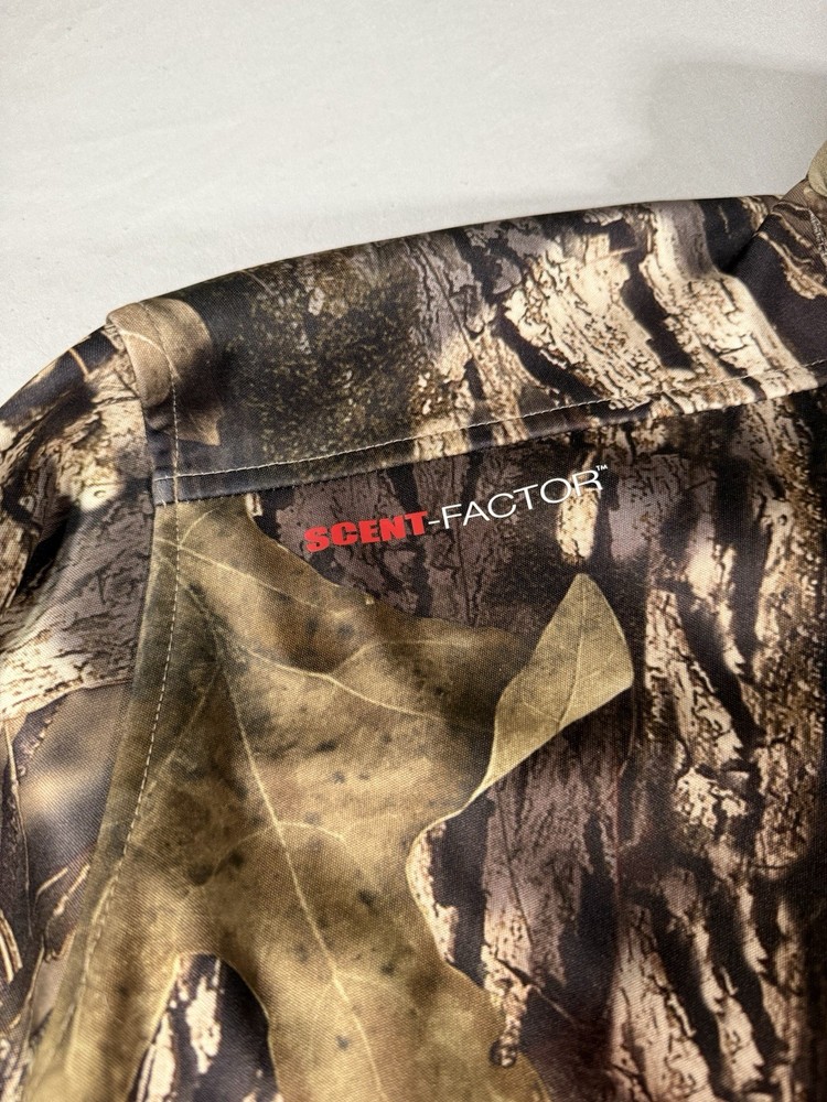 Mossy Oak Camo Softshell Jacket XL Scent-Factor Hunting Full Zip