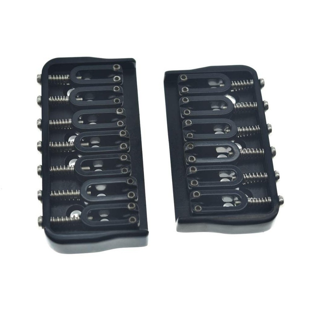 KAISH Black 7 String Guitar Fixed Bridge Electric Guitar Hardtail Bridge for ...