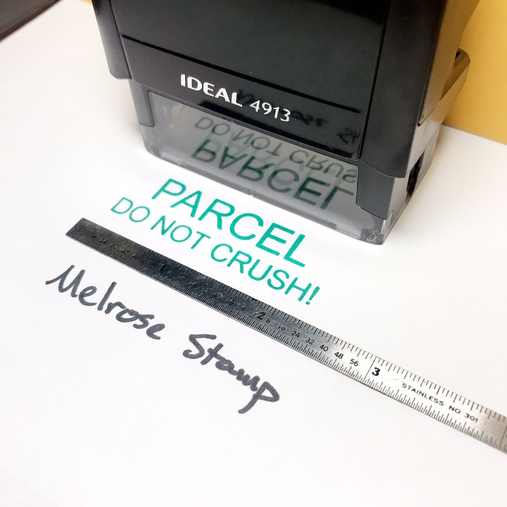 Parcel Do Not Crush Rubber Stamp Green Ink Self Inking Ideal 4913
