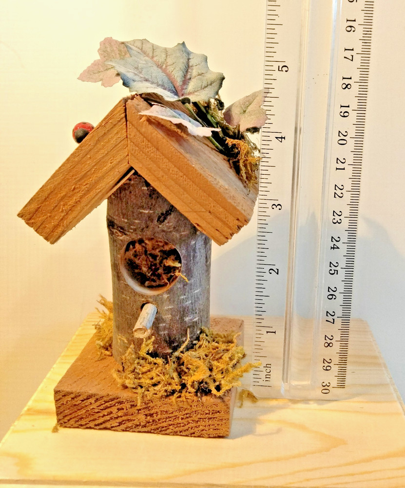 Handcrafted Whimsical Decorative Birdhouse 5"