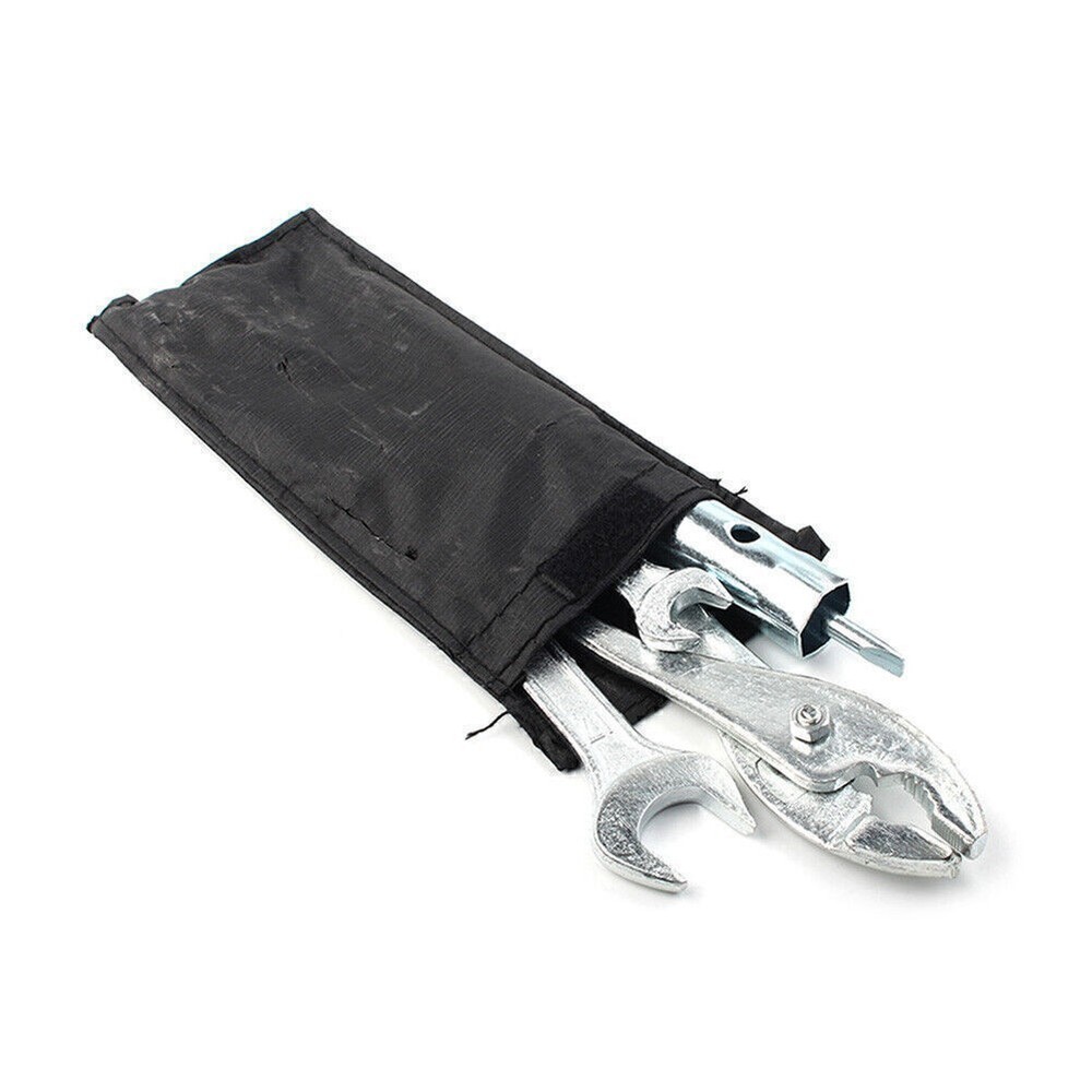 Spark Plug Spanner Wrench Plier Socket Tool Set With Storage Pocket Motorcycle