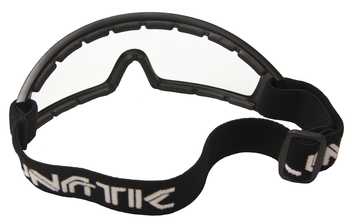 Lunatic Motorcycle Riding Glasses / Goggles Adult - Black - Clear - Single Lens