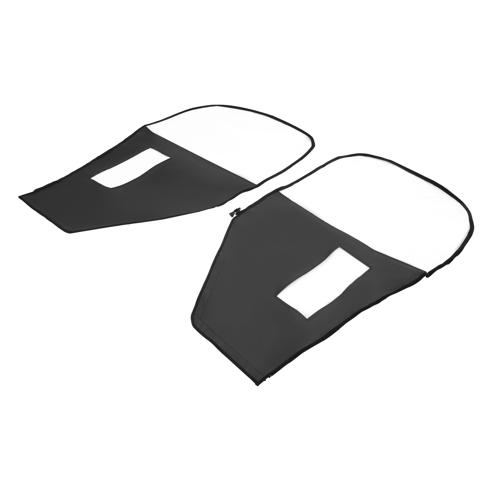 Black+Clear Soft Door UTV Cab Enclosure For 15 Kawasaki Mule 600 610 4x4 XC