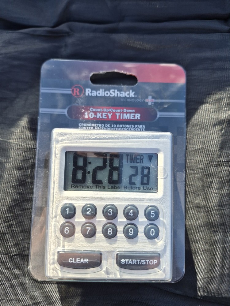 Radio Shack Easy-Set Count Up/Down Timer 63-248 Digital Kitchen Timer w/ Box NOS