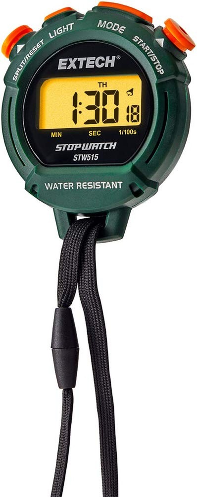 Extech STW515 Stopwatch/Clock with Backlit Display
