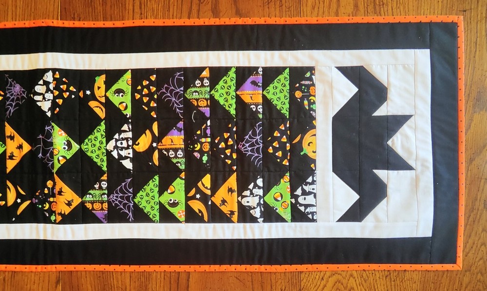 Halloween Batty Table Runner Handmade & Finished Quilt
